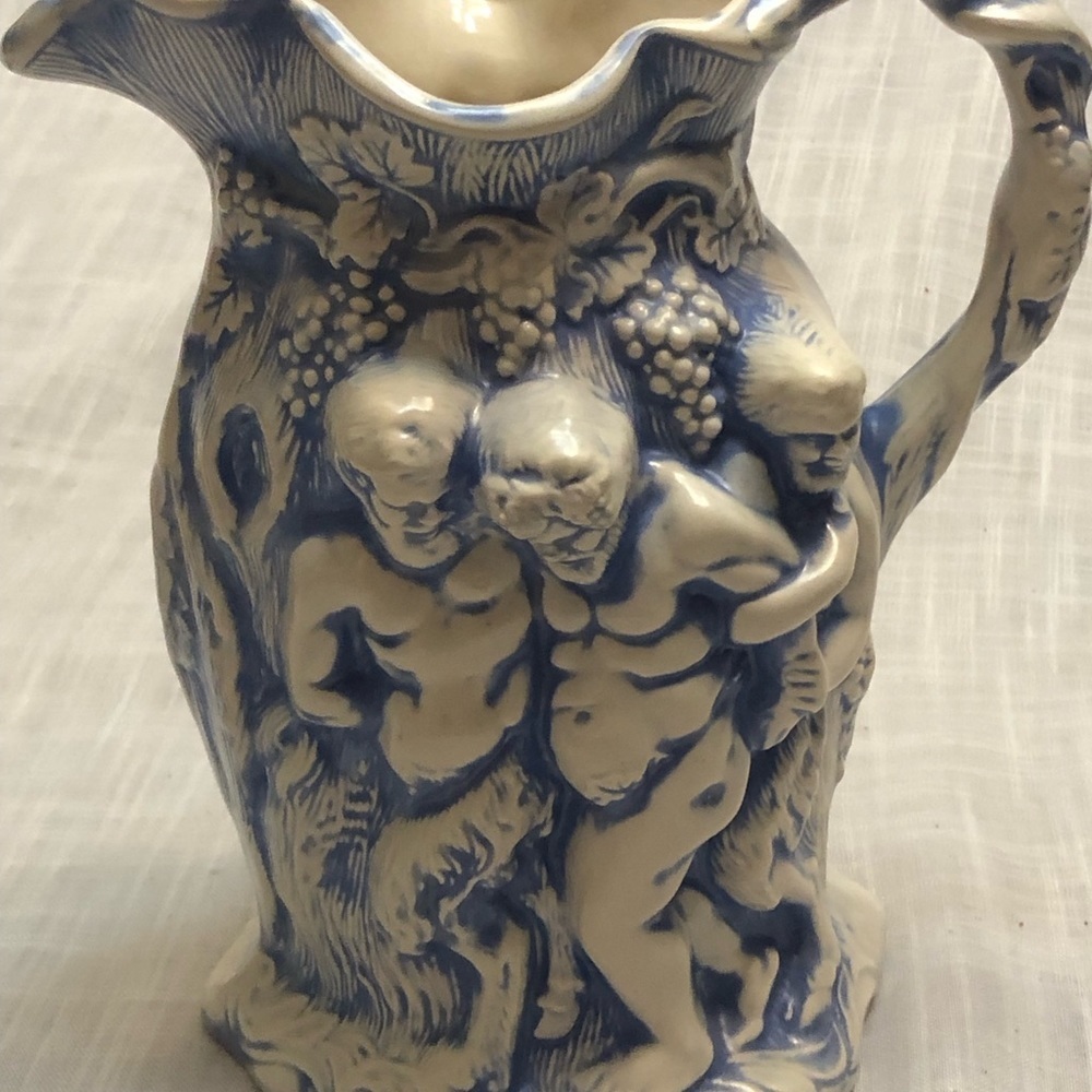 Minton Silenus Bacchus Style Stoneware Pitcher - Picture 7 of 13